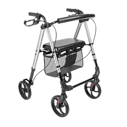 Odľahčené štvorkolesové chodítko s výškovo nastaviteľným sedadlom Alina