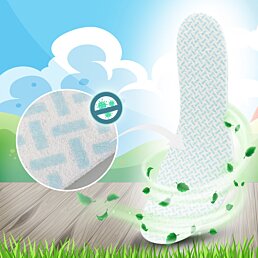 Antibakteriálne tenké vložky do topánok s vôňou, Fresh, 6 párov - Náhľad