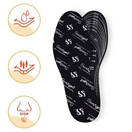 Vložky do topánok s dezinfekčným antiperspirantom, SanitizedBlack (5párov), EU (32-46) - Náhľad