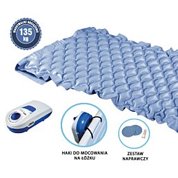 Antidekubitný matrac s kompresorom, s nosnosťou do 135 kg, 200 cm
