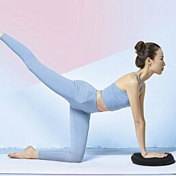 Senzomotorická balančná podložka s pumpou 34 cm - čierna - Náhľad