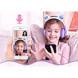 Bezdrôtové slúchadlá Bluetooth LX-B37 s LED podsvietením – štýl, kvalita a zábava pre deti - Náhľad