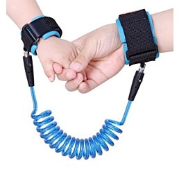 Bezpečnostné vodítko  pre deti s kovovými postrojmi, modré