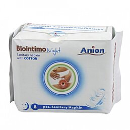 BIOINTIMO Aniónové nočné vložky s vysokou absorpciou, 8 ks