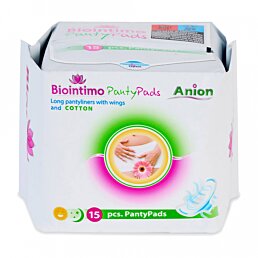 BIOINTIMO AnionCare – Slipové hygienické vložky s krídelkami, 15 ks