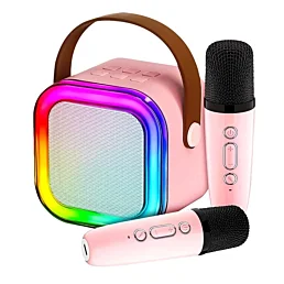 Bluetooth karaoke sada s 2 mikrofónmi, SingSet Pink