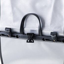 Bočná taška na nosič bicykla 23 l, sivá - Náhľad