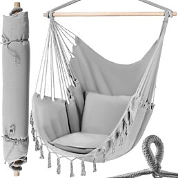 Brazílske závesné hojdacie kreslo - šedé