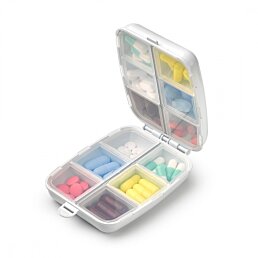 Cestovný dávkovač na lieky 12 komorový, 8,5 x 6,5 x 3 cm - Náhľad