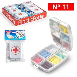 Cestovný dávkovač na lieky 12 komorový, 8,5 x 6,5 x 3 cm