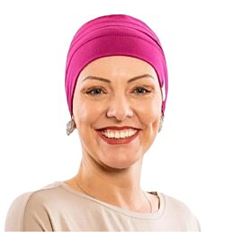 Čiapka po chemoterapii, dámska Canaver (2-vrstvová) magenta - Náhľad