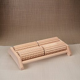 Drevený masážny strojček na chodidlá B Double, 28 x 18 x 7 cm - Náhľad
