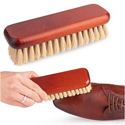 Drevená kefa na čistenie obuvi a kožených doplnkov Brush, 16 cm