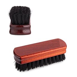 Drevená kefa na čistenie topánok s mäkkými štetinami Brush, 12 cm, čierna - Náhľad