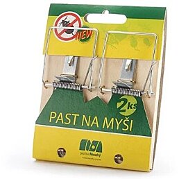 Drevená pasca na myši Wood, 100 x 45 mm, 2 ks - Náhľad