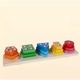 Drevená vkladačka pre deti Inserter, 16 dielov - Náhľad