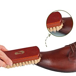 Drevená kefa na leštenie a čistenie obuvi s mäkkými štetinami, SoftBrush - Náhľad