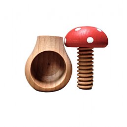 Drevený luskáčik na orechy Muchotrávka, 10 x 6 cm - Náhľad