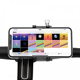 X-81 hliníkový držiak mobilu na bicykel čierna - Náhľad