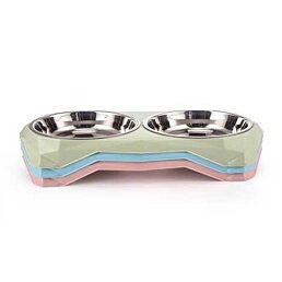 Dvojitá miska pre psa na nožičkách nerez - Náhľad