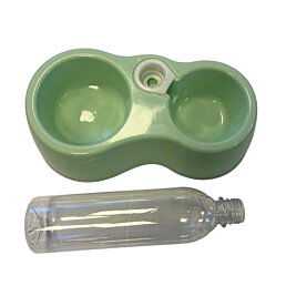 Dvojitá miska pre psa s dávkovačom na vodu nerez - Náhľad