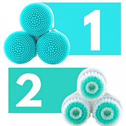 Elektrická nabíjateľná kefka na tvár s trojitou hlavou - Náhľad