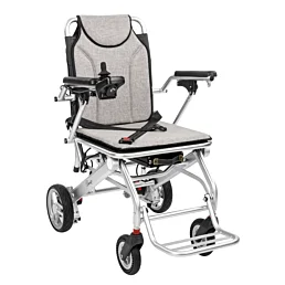 Elektrický skladací vozík pre imobilných SMART-TIM, strieborný - 115 kg