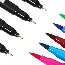 Obojstranné akvarelové fixky v puzdre na zips - 100 ks - Náhľad