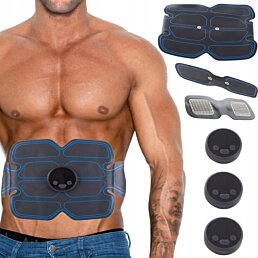 Fitness stimulátor svalov EMS 3ks, čiernomodrý