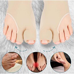 Fixačná bandáž s gélovým klinom na haluxy s pásom, 1 pár (2 ks) - Náhľad