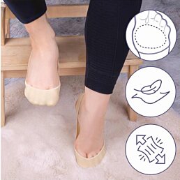 Gélové pásy pre komfortné nosenie topánok na vysokom opätku, béžové - Náhľad