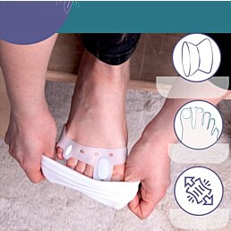 Gélový oddeľovač palca a malíčka s klinom, Halux, 1 pár (2ks) - Náhľad