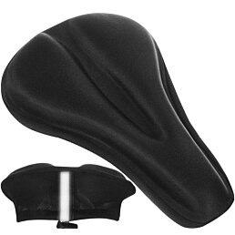 Gélový poťah na sedadlo bicykla 28 cm, čierny