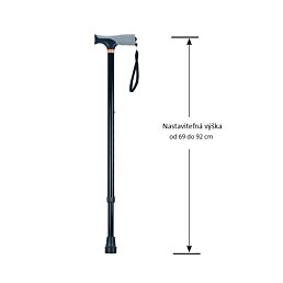 Hliníková invalidná palica s mäkkým úchytom - Náhľad