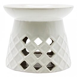 Arómalampa 10 cm Rombo, biela