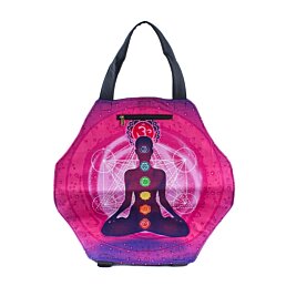 Joga taška na karimatku zatvárateľná suchým zipsom - Jogín 7 čakier, 49 x 44 cm, fialová - Náhľad