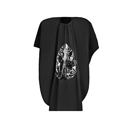 Kadernícka pláštenka, zástera na strihanie vlasov s otvorom na mobil