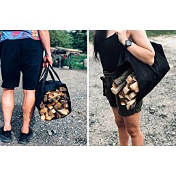 Pevná odolná prenosná taška na krbové drevo 100x45 cm - Náhľad