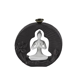 Keramický stojan na Backflow vonné kužele Jóginka, 11cm