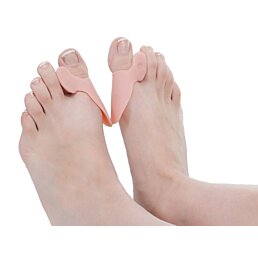 Klin s krytom hallux valgus - 2 v 1 oddeľovač veľkých prstov, telovej farby, 2ks - Náhľad