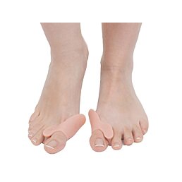 Klin s krytom hallux valgus - 2 v 1 oddeľovač veľkých prstov, telovej farby, 2ks