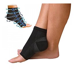 Kompresné ponožky s otvorenou špičkou, čierne