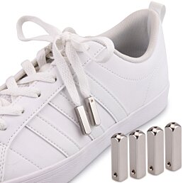 Koncovky na šnúrky do topánok, kovové, Aglets