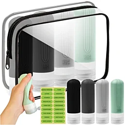 Cestovná kozmetická taška s fľaštičkami do lietadla