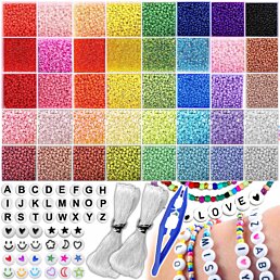 Kreatívna súprava korálikov pre deti - 12 000 kusov s puzdrom a doplnkami, 38 mm