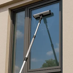 Teleskopická tyč so stierkou na čistenie okien - hliníkové telo, 6 m - Náhľad