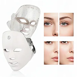 Nabíjateľná LED maska na tvár – 7-farebná fotónová terapia pre omladenie pleti - Náhľad