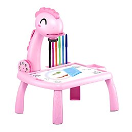 Magický projektor na kreslenie a učenie, Dino ružový