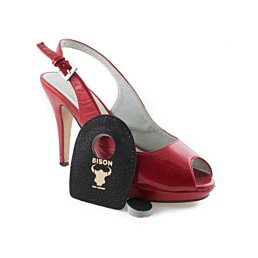 Podpätky na ostrohy kožené latex, čierna, L (41-46) - Náhľad