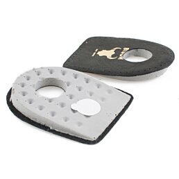 Podpätky na ostrohy kožené latex, čierna - Náhľad